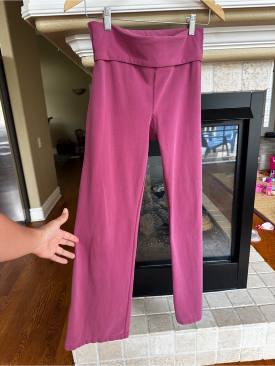 swami Pants - Swami Pink Leggings Wide Leg Roll Over Waist Small
